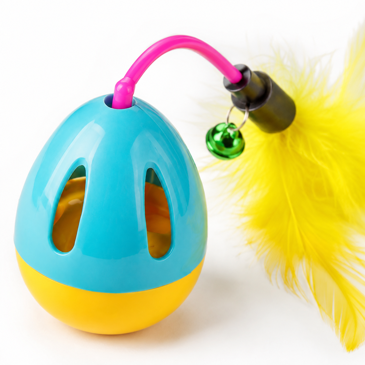 🌈 Interactive Cat Toy | Durable Plastic Material | Indoor Cat Playtime | Pet Lover Gift | Colorful Balance Design