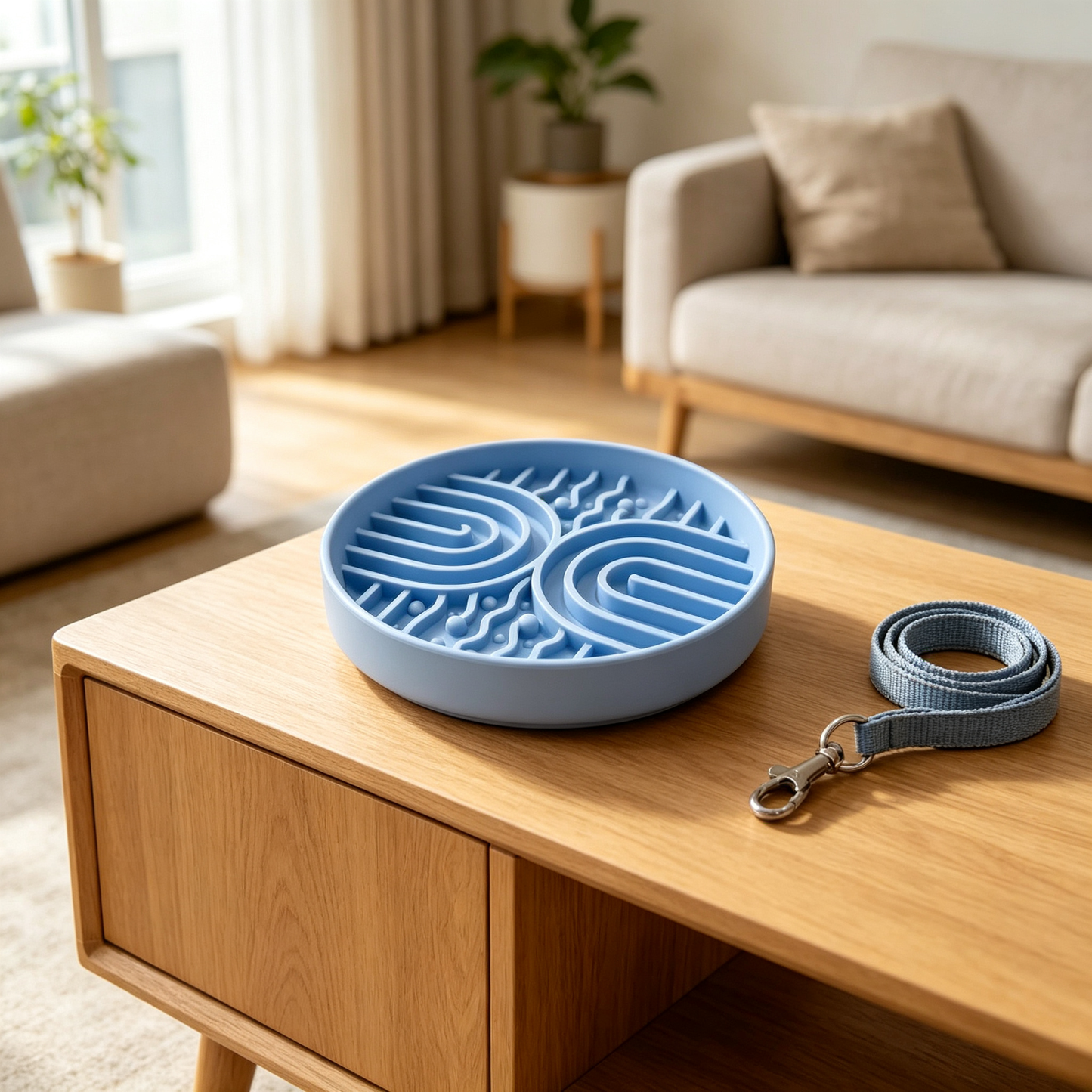 💙 Slow Feeder Bowl | Food-Grade Silicone Material | Healthy Pet Feeding Solution | Cat & Dog Owner Essential | Maze Design for Better Eating