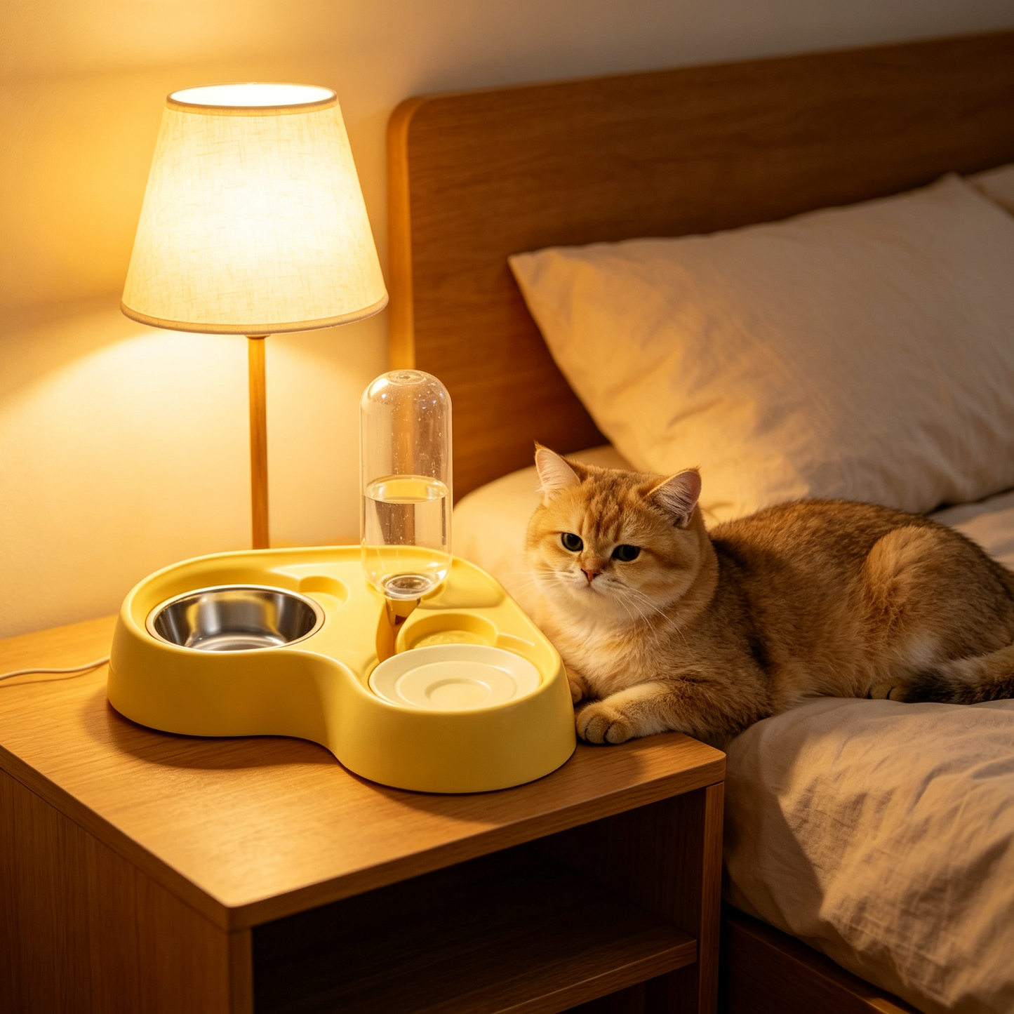 🌼 Slow Feeder Pet Bowl | Yellow ABS Material | Healthy Feeding Solution | Cat & Dog Meal Care Essential | Anti-Choking Design