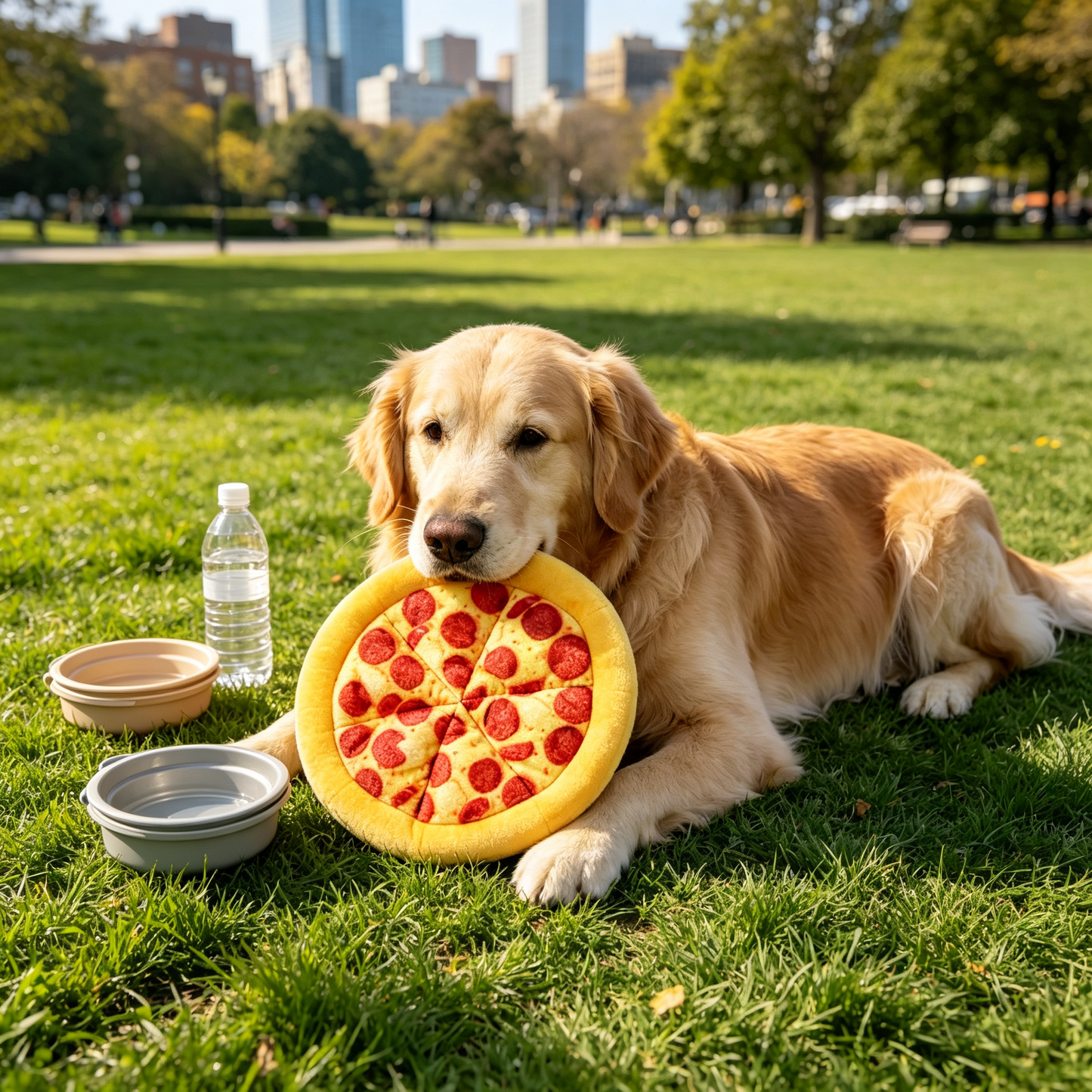π Interactive Pet Toy | Soft Plush Fabric | Outdoor Play | Pet Lover Gift | Fun Pizza Design