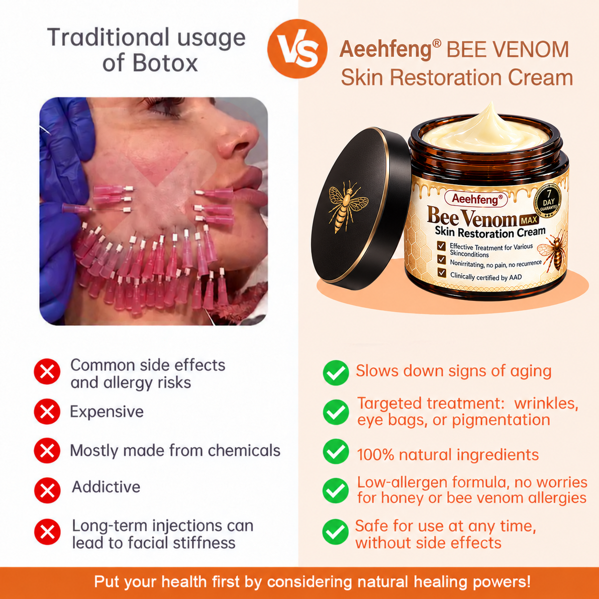 💐Official Brand Shop丨Aeehfeng® Bee venom Pro Comprehensive Cream—Tightening for Skin Types