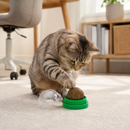 🐾 Catnip Ball Toy | Natural Cat Entertainment | Interactive Pet Play Essential | Everyday Pet Care Helper | Fun Green Design