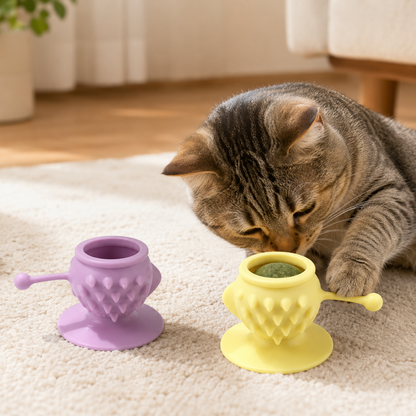 🌸 Catnip Lick Toy | Silicone Material | Indoor Cat Entertainment | Pet Gift Essential | Cute Pastel Design