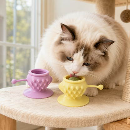 🌸 Catnip Lick Toy | Silicone Material | Indoor Cat Entertainment | Pet Gift Essential | Cute Pastel Design
