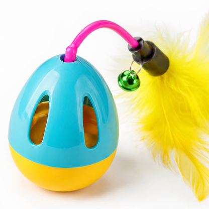 🌈 Interactive Cat Toy | Durable Plastic Material | Indoor Cat Playtime | Pet Lover Gift | Colorful Balance Design
