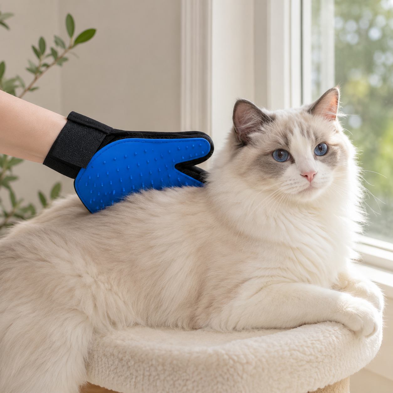 🐾 Pet Grooming Glove | Soft Silicone Material | Pet Hair Removal Tool | Cat & Dog Care Essential | Comfortable Paw Design