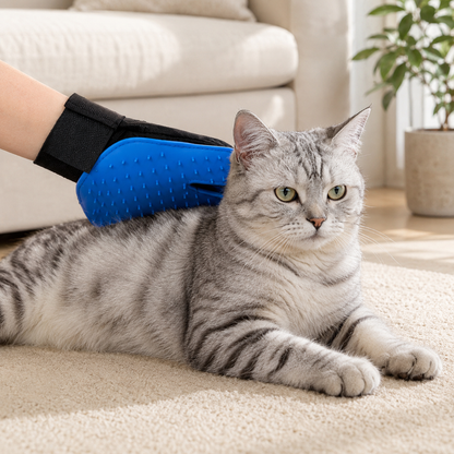 🐾 Pet Grooming Glove | Soft Silicone Material | Pet Hair Removal Tool | Cat & Dog Care Essential | Comfortable Paw Design