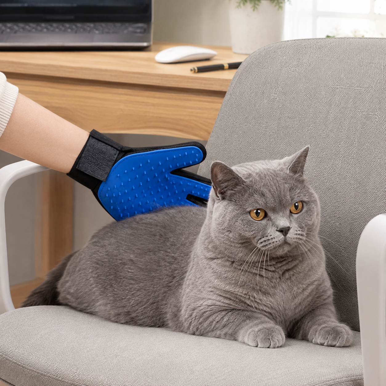 🐾 Pet Grooming Glove | Soft Silicone Material | Pet Hair Removal Tool | Cat & Dog Care Essential | Comfortable Paw Design