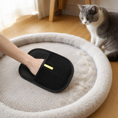 ✨ Pet Hair Removal Glove | Breathable Mesh Material | Gentle Grooming Helper | Cat & Dog Care Essential | Smart Cleaning Design