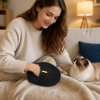 ✨ Pet Hair Removal Glove | Breathable Mesh Material | Gentle Grooming Helper | Cat & Dog Care Essential | Smart Cleaning Design