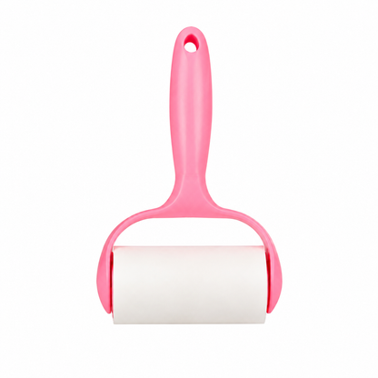 🌸 Pet Hair Remover Roller | Pink ABS Handle | Quick Fur Cleaning Tool | Cat & Dog Care Essential | Reusable Cleaning Design
