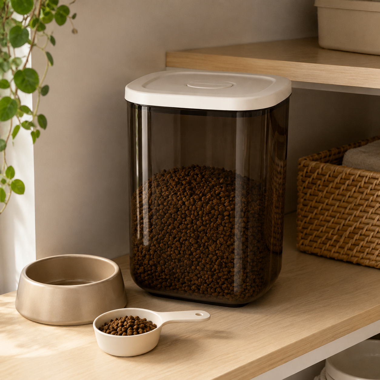 🐾 Pet Food Storage Container | Transparent PP Material | Kitchen & Home Feeding Organizer | Pet Owner Essential | Freshness Protection Design