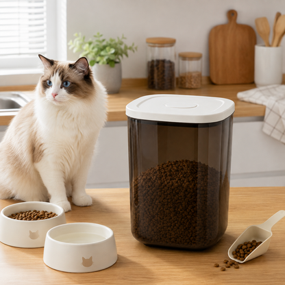 🐾 Pet Food Storage Container | Transparent PP Material | Kitchen & Home Feeding Organizer | Pet Owner Essential | Freshness Protection Design