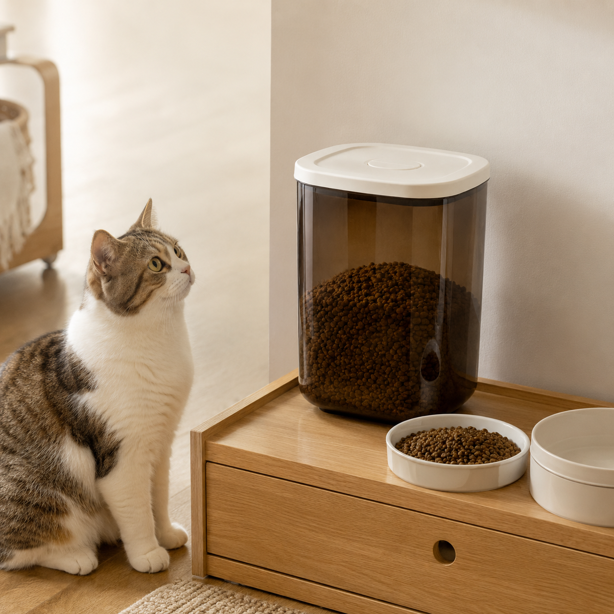 🐾 Pet Food Storage Container | Transparent PP Material | Kitchen & Home Feeding Organizer | Pet Owner Essential | Freshness Protection Design