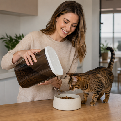 🐾 Pet Food Storage Container | Transparent PP Material | Kitchen & Home Feeding Organizer | Pet Owner Essential | Freshness Protection Design