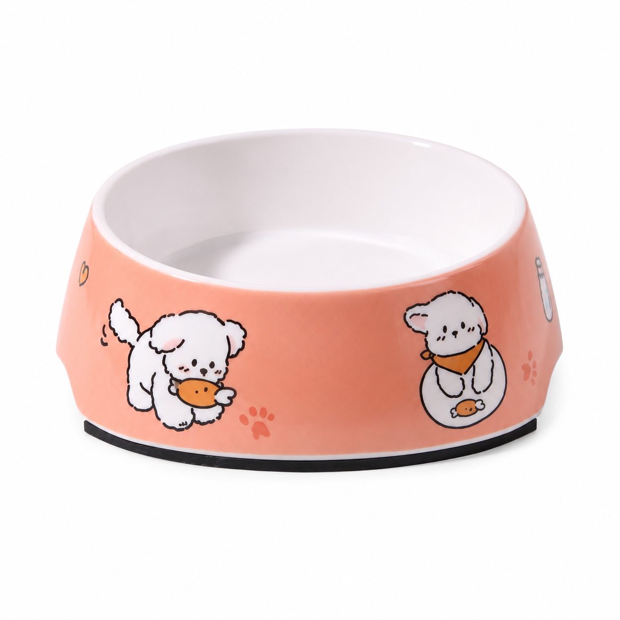 🍑 Pet Feeding Bowl | Smooth Durable Material | Daily Mealtime Essential | Cat & Dog Parent Gift | Cute Cartoon Design
