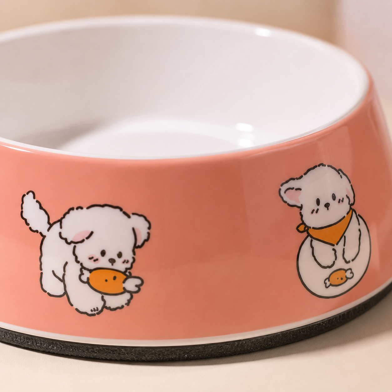 🍑 Pet Feeding Bowl | Smooth Durable Material | Daily Mealtime Essential | Cat & Dog Parent Gift | Cute Cartoon Design