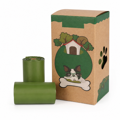 🌿 Pet Cleanup | Leakproof Waste Bags | Outdoor Walks | Dog Parent Essential | Fresh Green Design