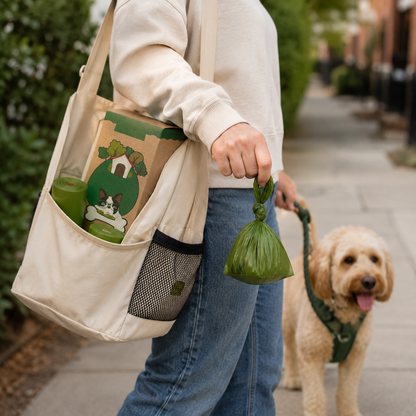 🌿 Pet Cleanup | Leakproof Waste Bags | Outdoor Walks | Dog Parent Essential | Fresh Green Design