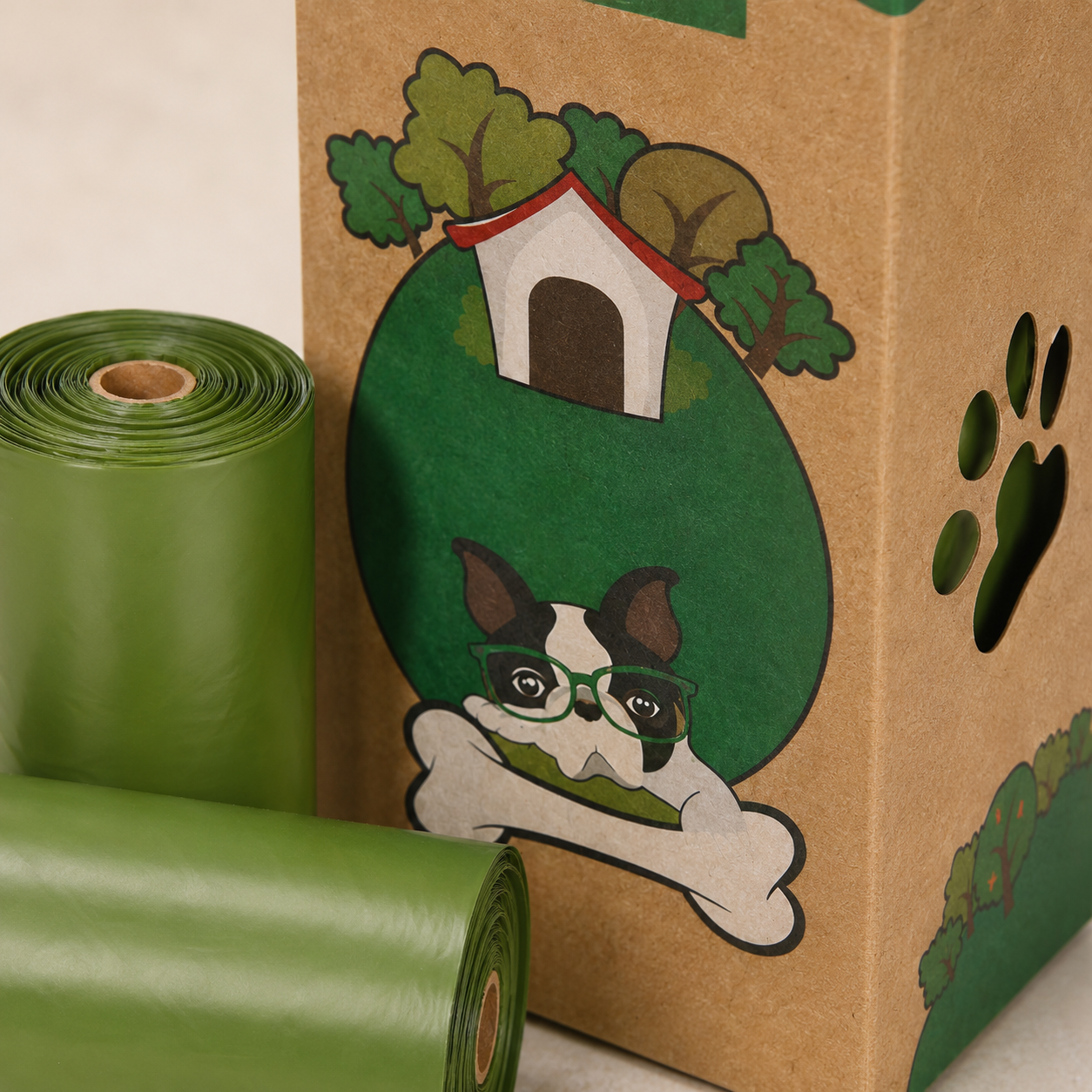 🌿 Pet Cleanup | Leakproof Waste Bags | Outdoor Walks | Dog Parent Essential | Fresh Green Design