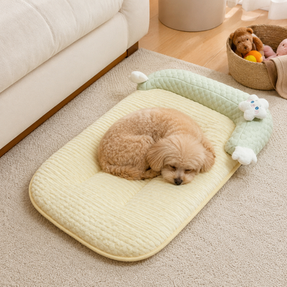 💛 Cozy Pet Mat | Plush Padded Comfort | Home Lounging | Pet Lover Gift | Adorable Star Detail