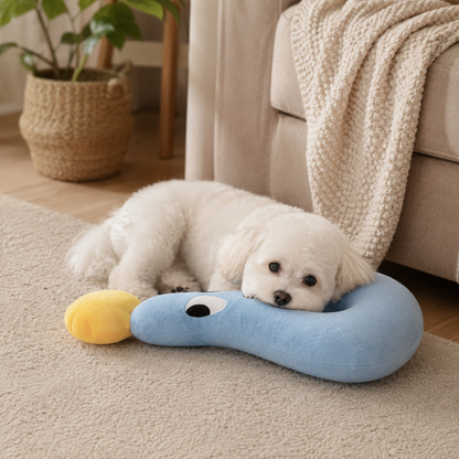 💙 Cozy Pet Pillow | Soft Plush Comfort | Home Napping | Pet Lover Gift | Playful Curved Design