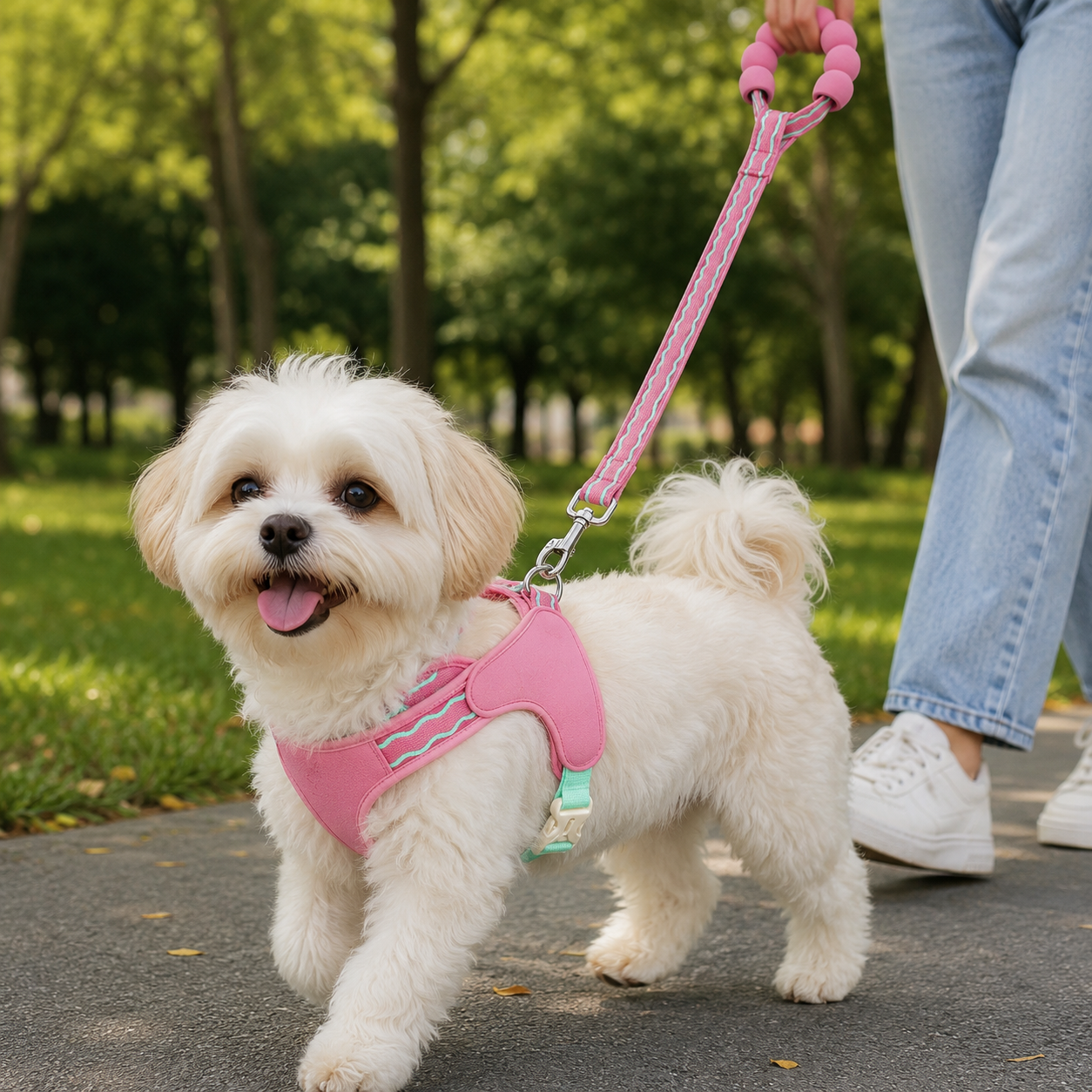 Pet Walking Set | Soft Padded Webbing | Outdoor Adventures | Pet Parent Gift | Candy Color Style