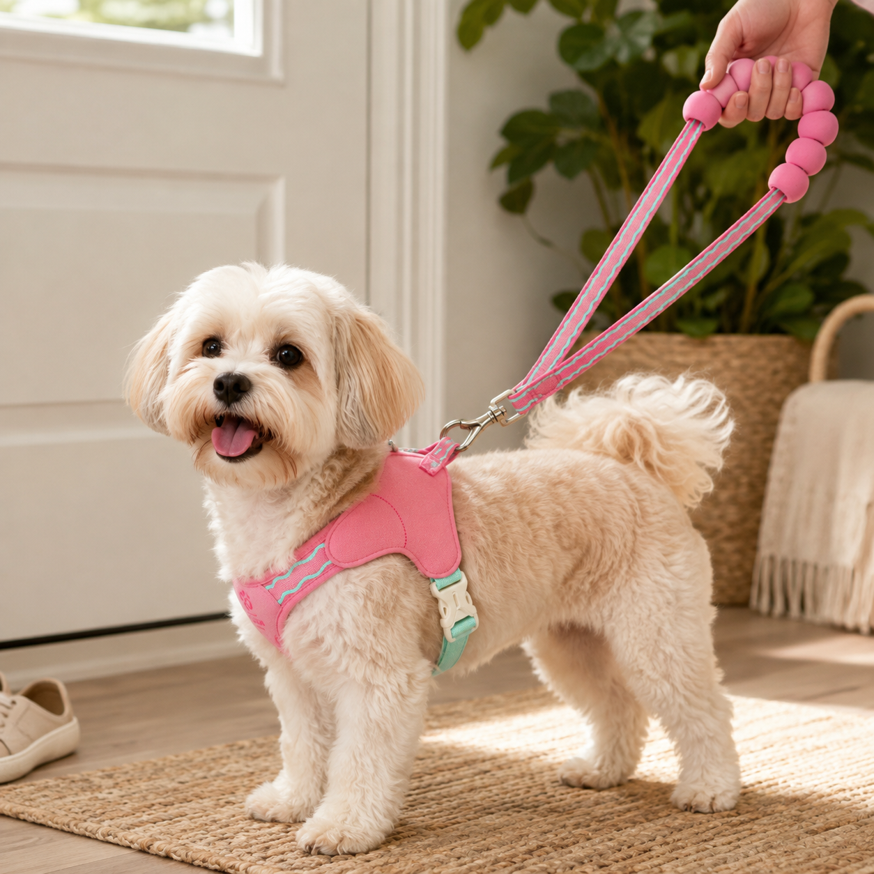 Pet Walking Set | Soft Padded Webbing | Outdoor Adventures | Pet Parent Gift | Candy Color Style