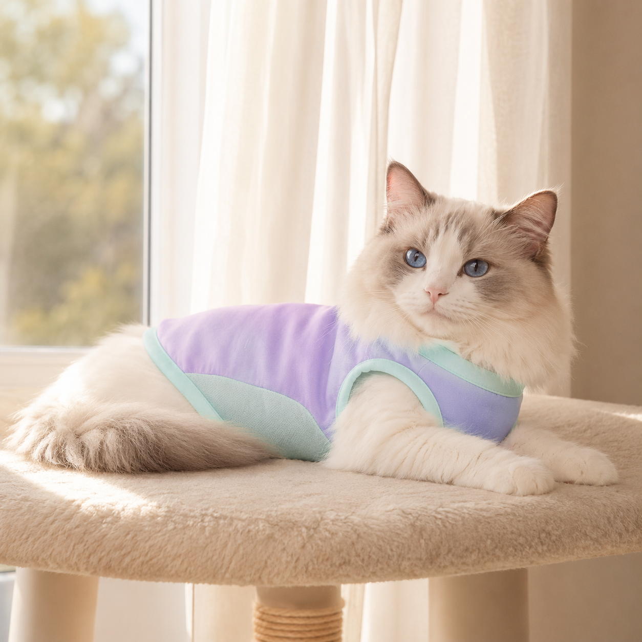 💜 Pet Apparel | Soft Breathable Fabric Comfort | Pastel Everyday Style