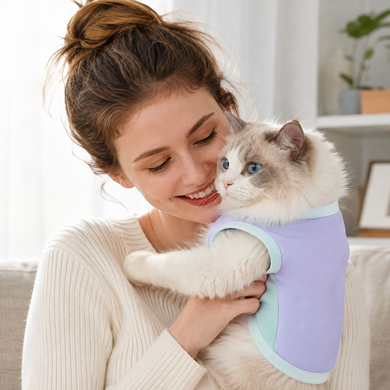 💜 Pet Apparel | Soft Breathable Fabric Comfort | Pastel Everyday Style