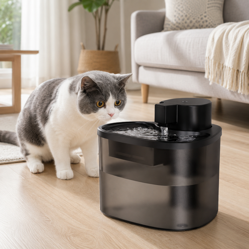 🖤 Pet Fountain | Sleek Filtered Water Flow | Modern Hydration Essential