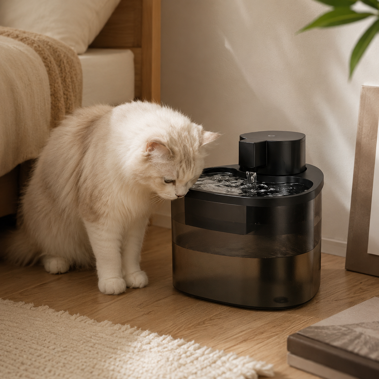 🖤 Pet Fountain | Sleek Filtered Water Flow | Modern Hydration Essential