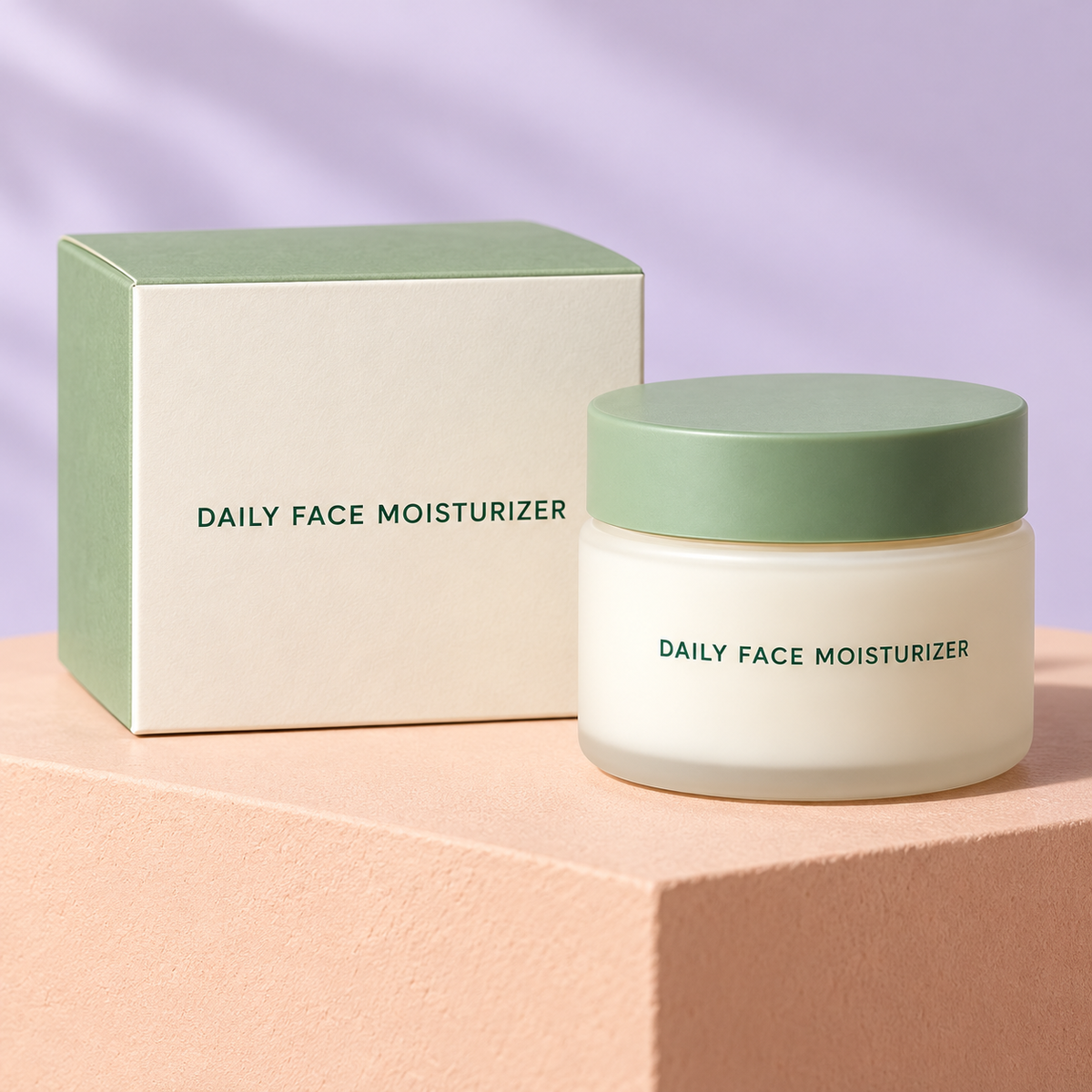 Unbranded jar and matching carton packaging concept