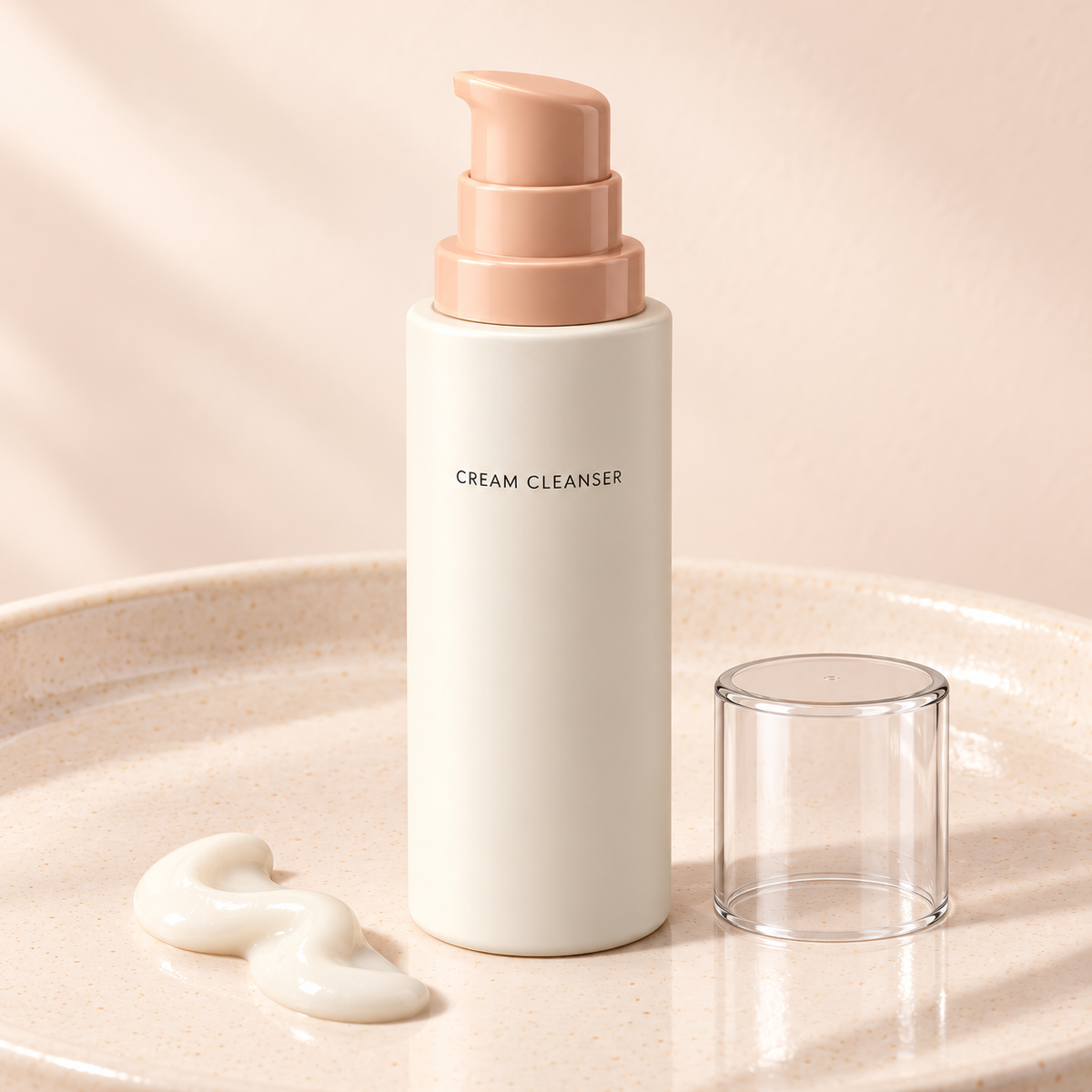 Cream Facial Cleanser — texture close-up concept