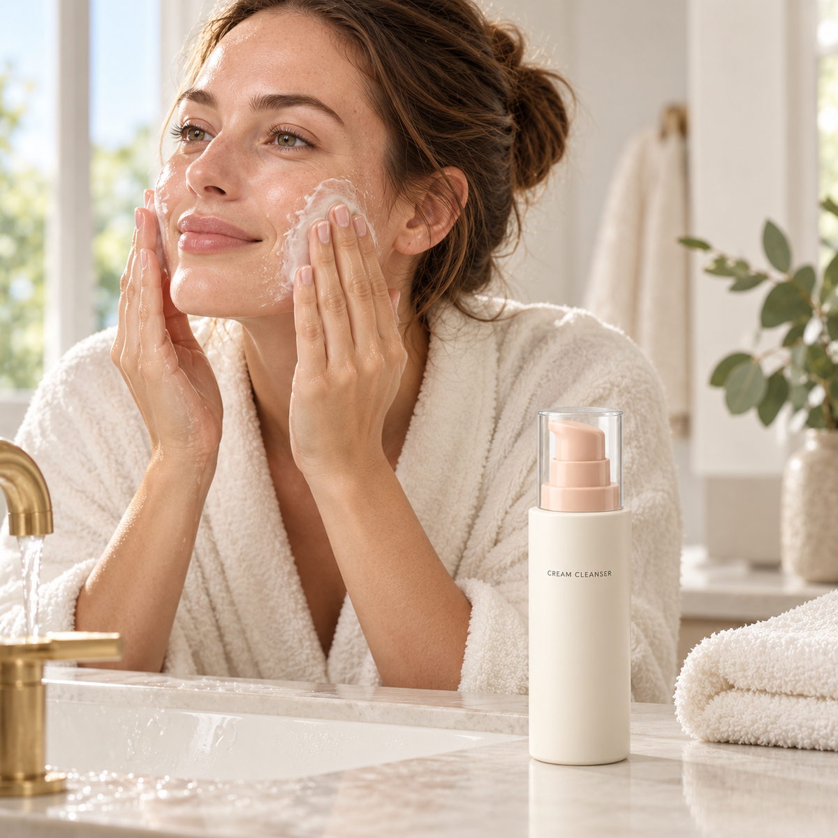 Cream Facial Cleanser — fifth use illustration