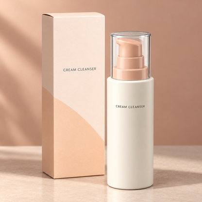 Cream Facial Cleanser — unbranded packaging concept