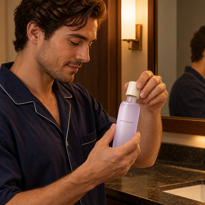 Evening essence routine concept
