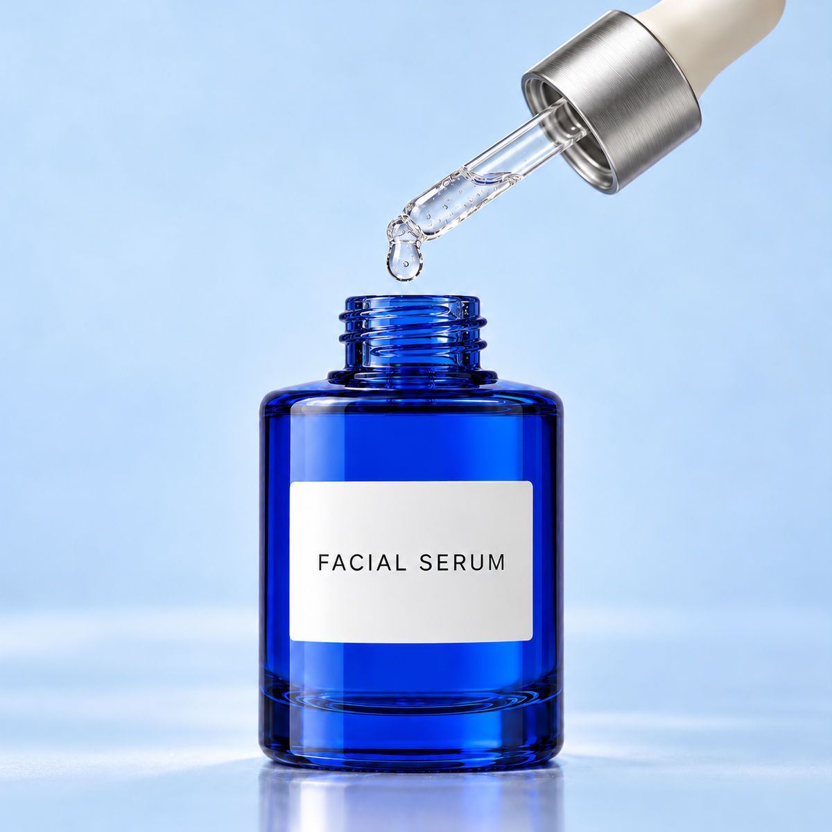 Facial serum dropper detail