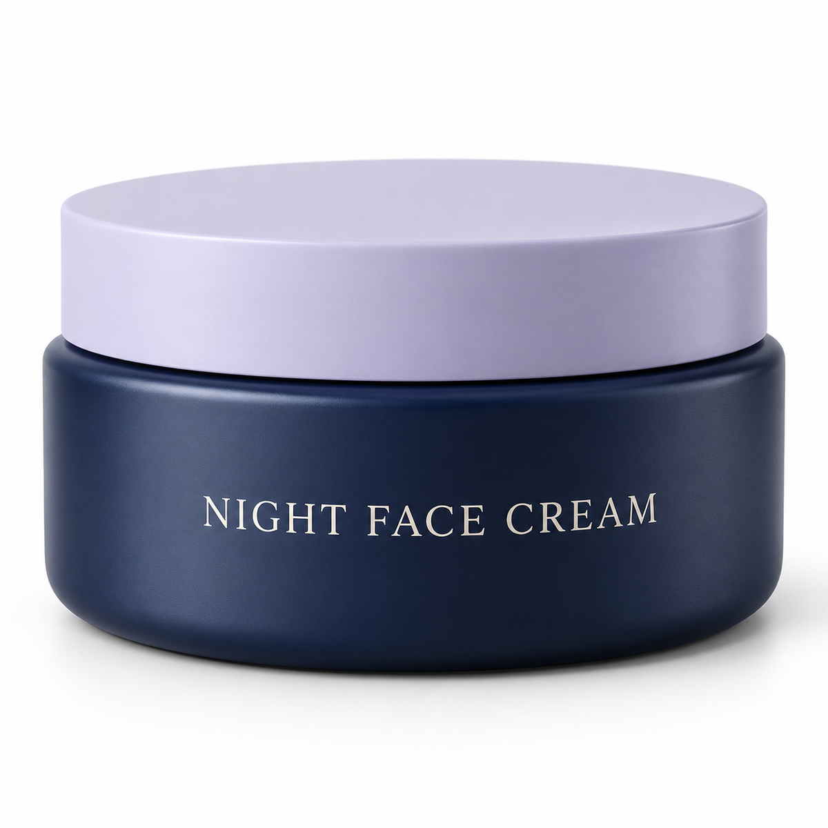 Night cream white background concept