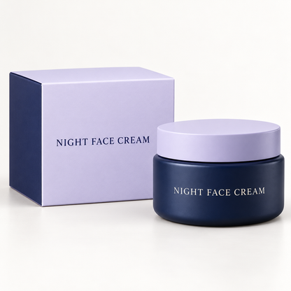 Night cream jar and carton concept