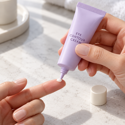 Eye cream fingertip dispensing concept