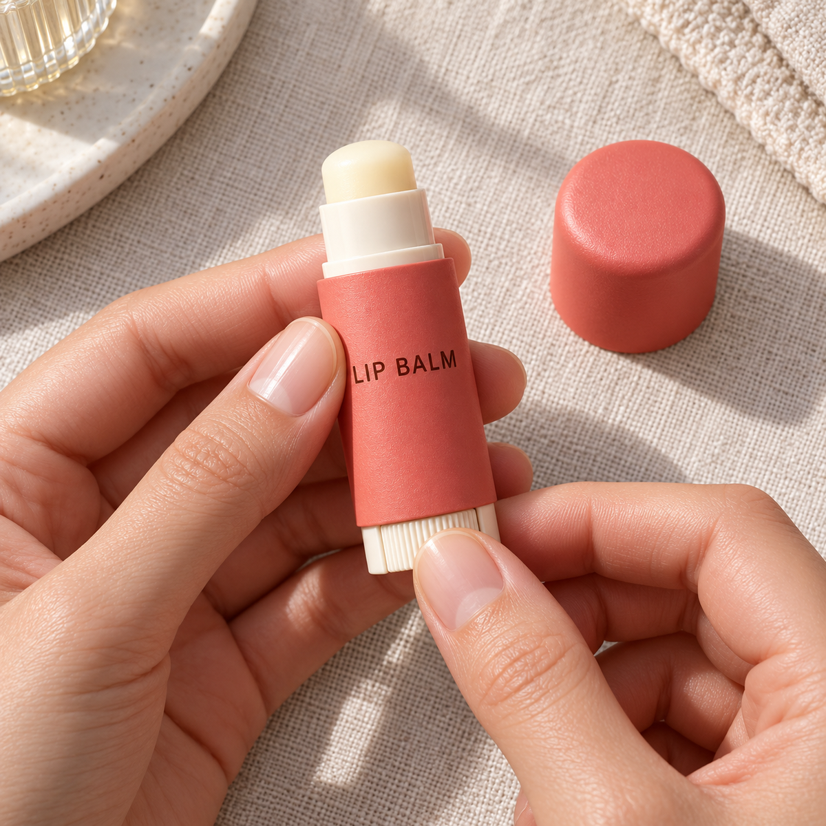 Lip balm twist-up demonstration