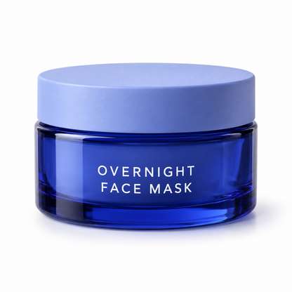 Unbranded overnight mask indigo jar on white