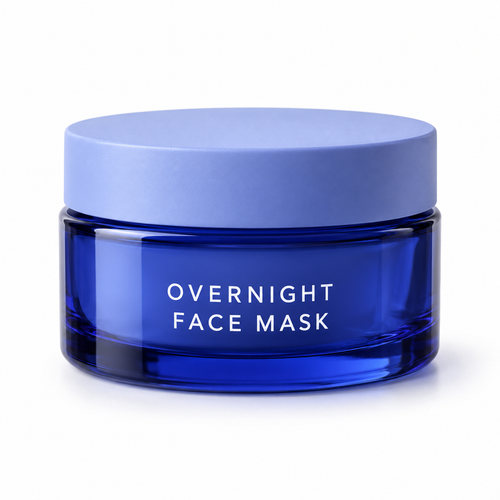 Unbranded overnight mask indigo jar on white