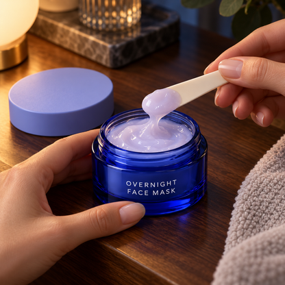 Clean spatula lifting lavender gel-cream