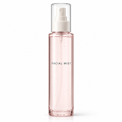 Unbranded facial mist blush bottle on white