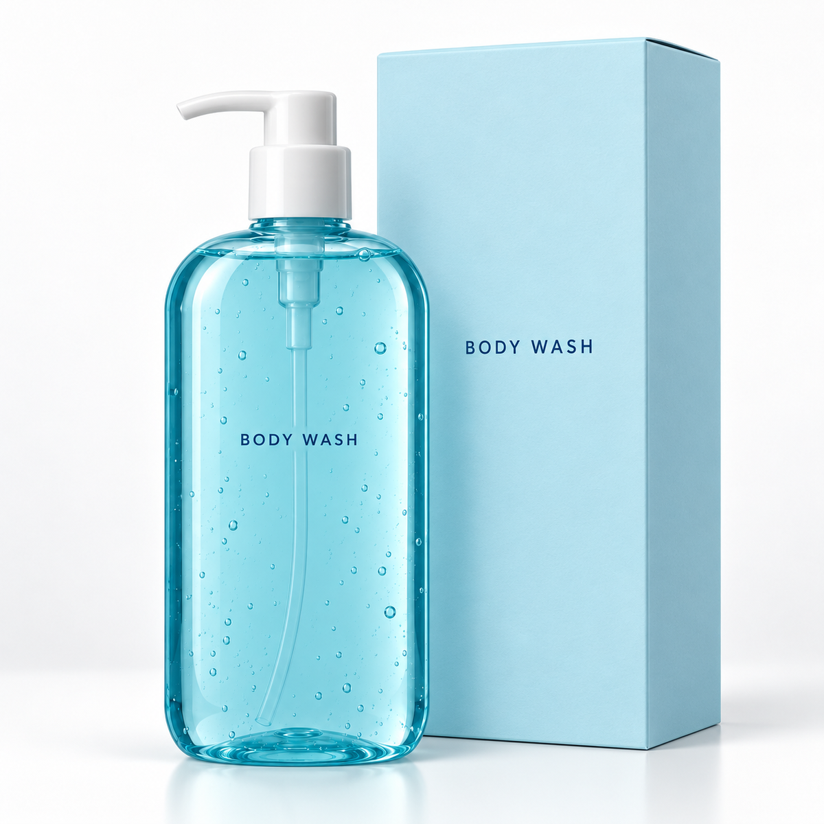 Body wash with matching unbranded outer carton