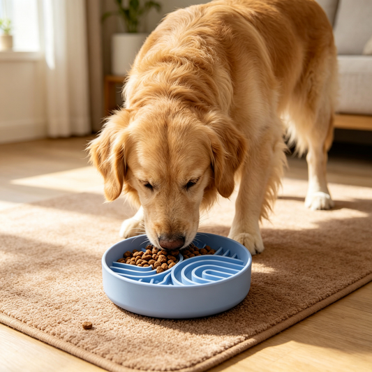 💙 Slow Feeder Bowl | Food-Grade Silicone Material | Healthy Pet Feeding Solution | Cat & Dog Owner Essential | Maze Design for Better Eating