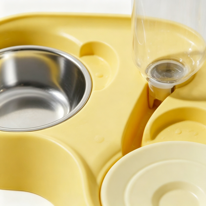 🌼 Slow Feeder Pet Bowl | Yellow ABS Material | Healthy Feeding Solution | Cat & Dog Meal Care Essential | Anti-Choking Design