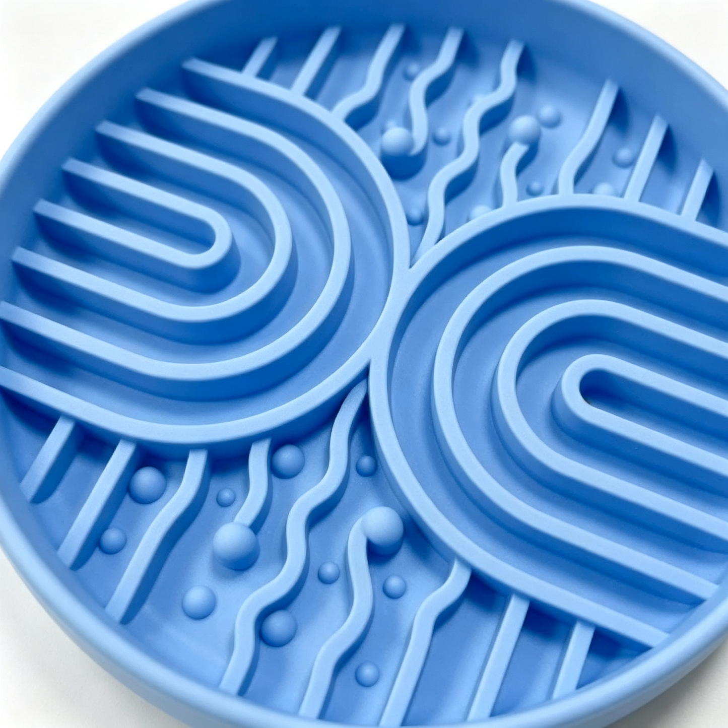 💙 Slow Feeder Bowl | Food-Grade Silicone Material | Healthy Pet Feeding Solution | Cat & Dog Owner Essential | Maze Design for Better Eating